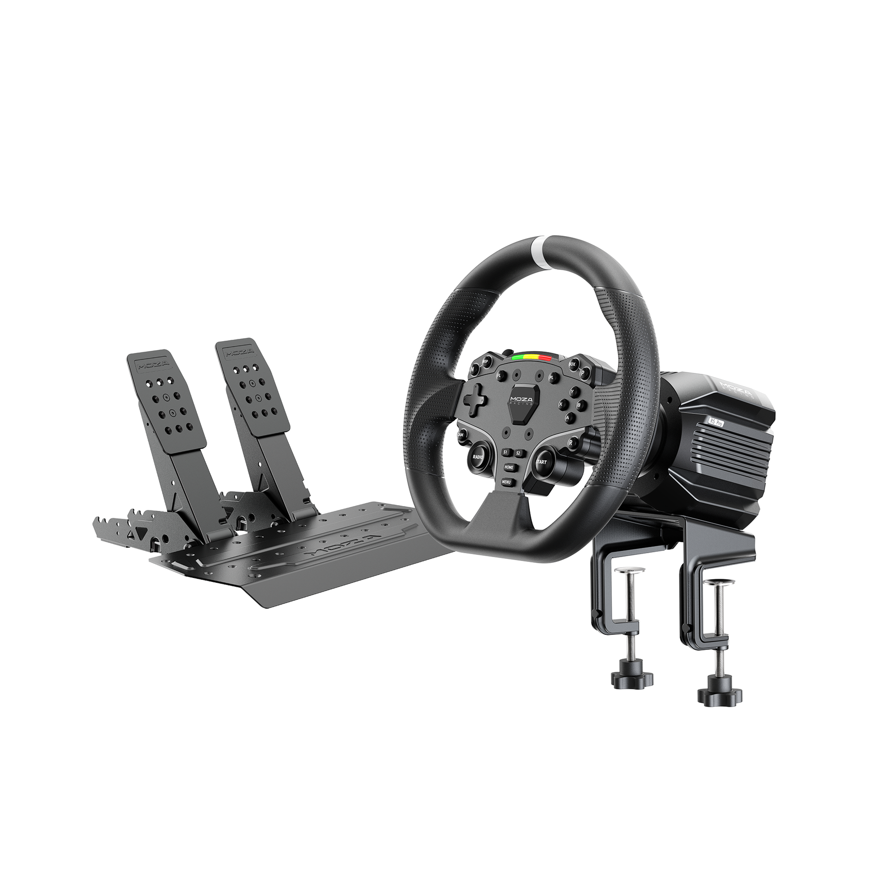 MOZA R5 Pro Racing Simulator Bundle with 6 Nm direct drive wheelbase, ES Lite steering wheel and SR-P Lite2 pedals