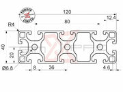 SimXPro 40x120 profile Black SimXPro SimXPro Aluminium Profiles  Sim Race Webshop B.V.