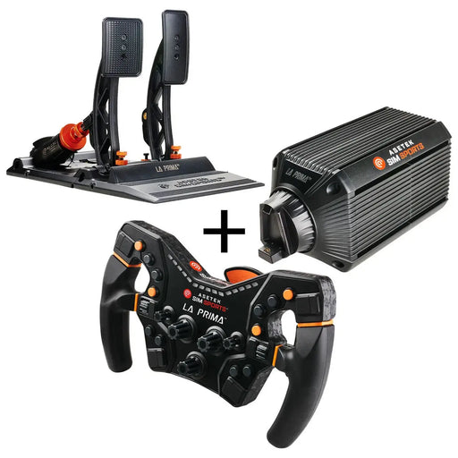 Asetek SimSports La Prima Racing Bundle Asetek SimSports Asetek SimSports Wheel base + Wheel + Pedal Bundle  Sim Race Webshop B.V.