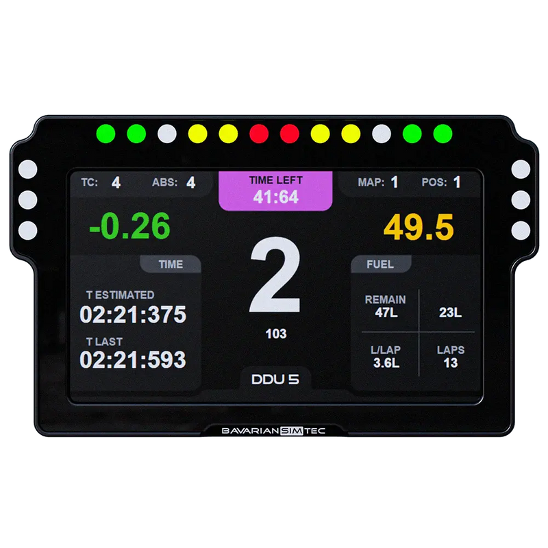 Bavarian Sim Tec DDU5 - Dashboard Bavarian Sim Tec Bavarian Sim Tec Data Display (DDU)  Sim Race Webshop B.V.