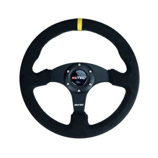 LTEC BAS ECO Steering Wheel Suede 330mm – Flat 3-Spoke Racing Wheel