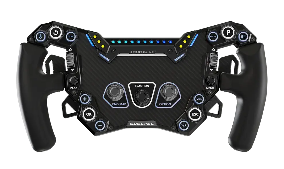 SOELPEC Spectra LT – Formula-Style RGB Sim Racing Wheel Soelpec