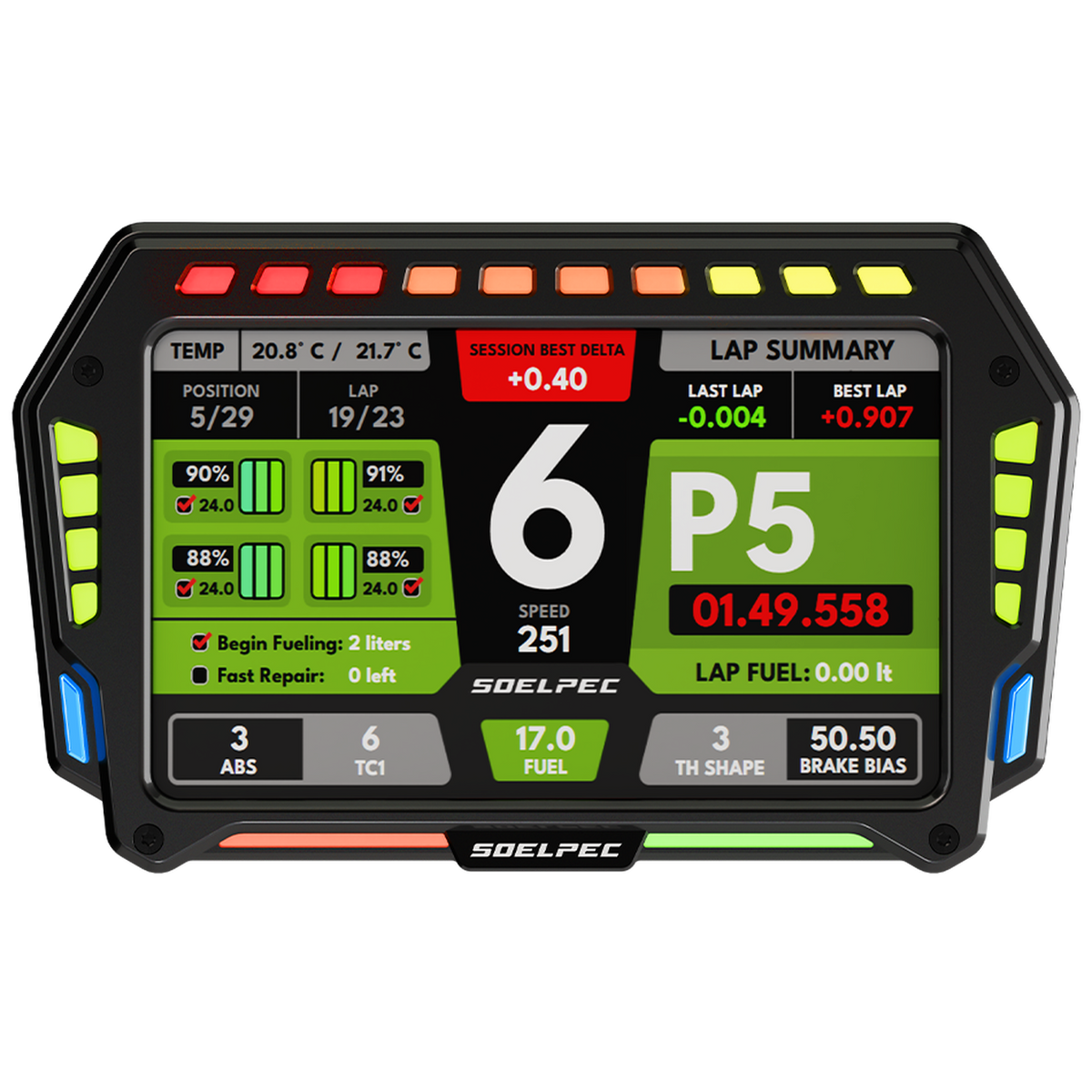 SOELPEC XR-7 Display – Sim Racing Touchscreen with RGB Telemetry — Sim ...