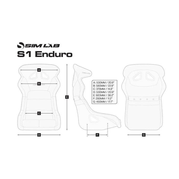 Sim-Lab S1 Enduro GT Seat – Comfort & Stability for Endurance Sim Racing