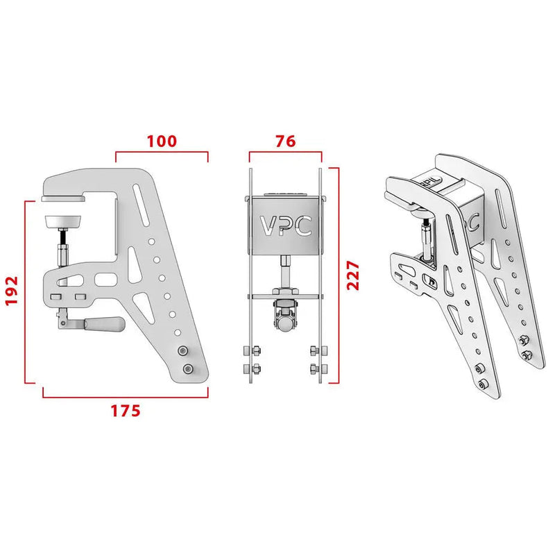 VIRPIL Controls Desk Mount – Black (Size S) Virpil Controls Virpil Controls Flight accessoires  Sim Race Webshop B.V.