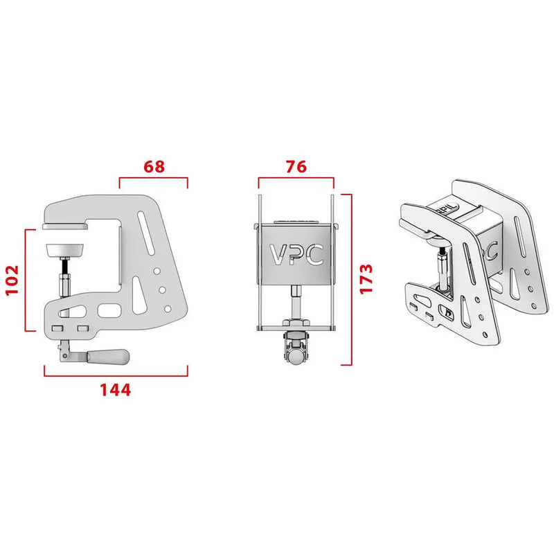 VIRPIL Controls Desk Mount – Mini (Black) Virpil Controls Virpil Controls Flight accessoires  Sim Race Webshop B.V.