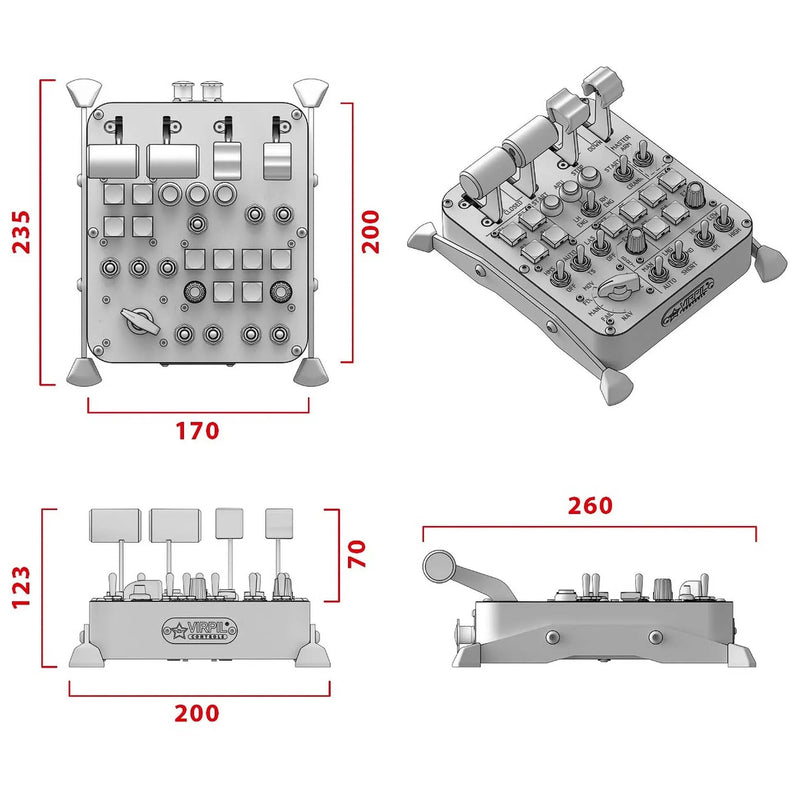 VIRPIL Controls Universal Control Panel #3 – RGB – 30 Inputs (Black) Virpil Controls Virpil Controls Flight accessoires  Sim Race Webshop B.V.
