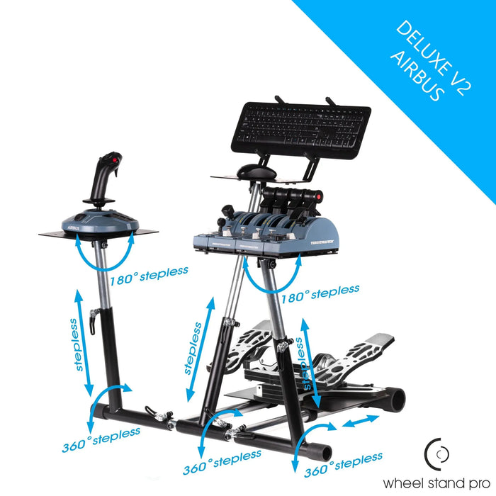 Wheel Stand Pro for Thrustmaster HOTAS WARTHOG™, Saitek X-55, X52/Pro, X65 – Deluxe V2 Wheel Stand Pro