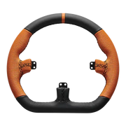 Asetek CLOSED D ORANGE LEATHER RIM - back view