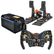 Asetek SimSports Forte 18nm Iinvicta S Series Pedals Bundle Wheel base + Wheel + Pedal Bundle