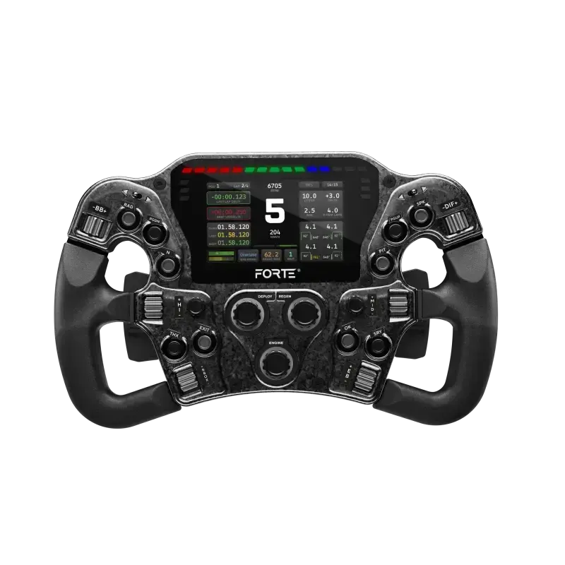Asetek SimSports Forte® Formula Pro Steering Wheel - LMP Handles - Button Box