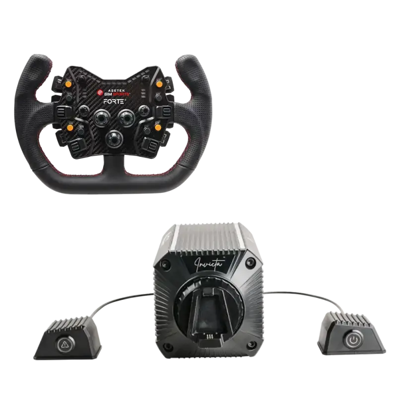 Asetek invecta 27NM Direct Drive GT Bundle - GT Open D-shape Leather Wheel