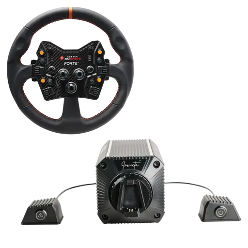 Asetek invecta 27NM Direct Drive GT Bundle - GT Round Leather Wheel