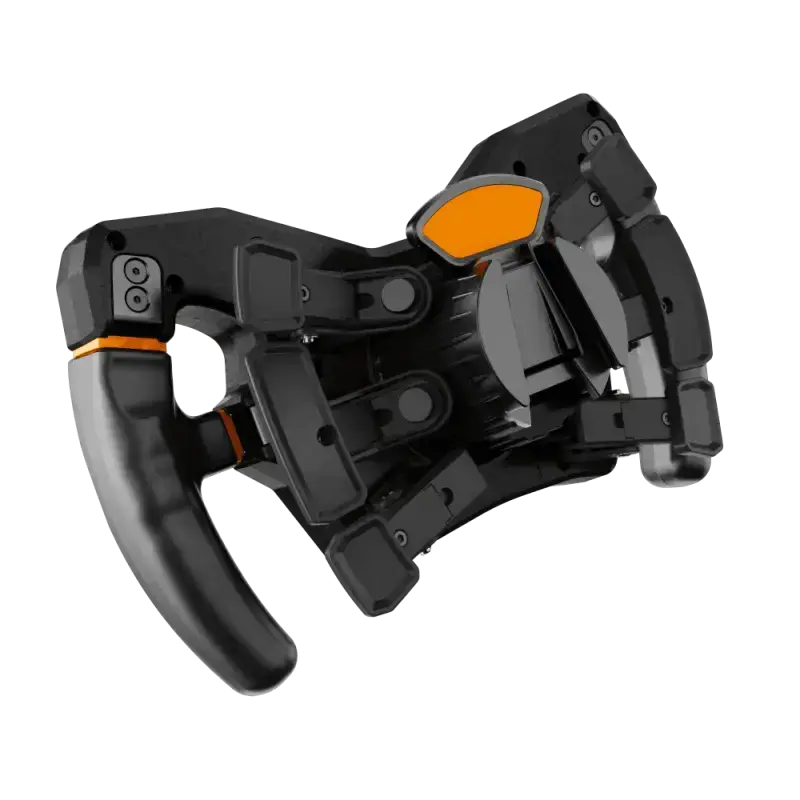 ASETEK Forte Formula Steering Wheel Magnetic Input Paddles - detail on wheel