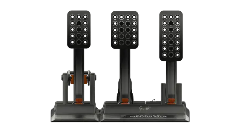 Asetek SimSports® Invicta™ Hydraulic Pedals - Throttle Brake and Clutch - Sim Pedals