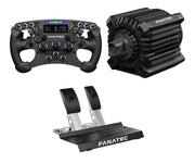 Fanatec ClubSport DD+ 18 Nm, Formula V3 front view and CSL Pedals