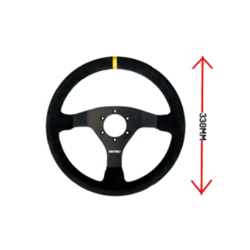 LTEC - 3 spaaks 330MM SUEDE vlak Rally - Steering Rim