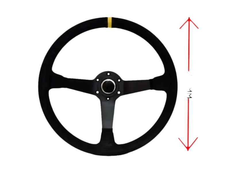 LTEC - 3 SPAAKS 380mm Suede 65mm diep - Steering Wheel