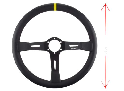 LTEC - 3 Spaaks Leer 65mm Diep - Steering Wheel
