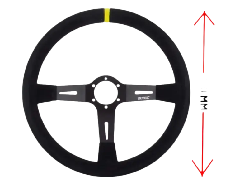 LTEC - 3 Spaaks Suede 65mm Diep - Steering Wheel