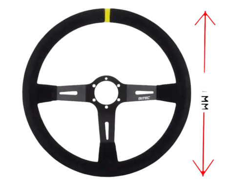 LTEC - 3 Spaaks Suede 90mm Diep - Steering Wheel