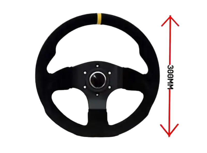 Ltec - 3 SPOKE 300MM SUEDE FLAT - Steering Wheel