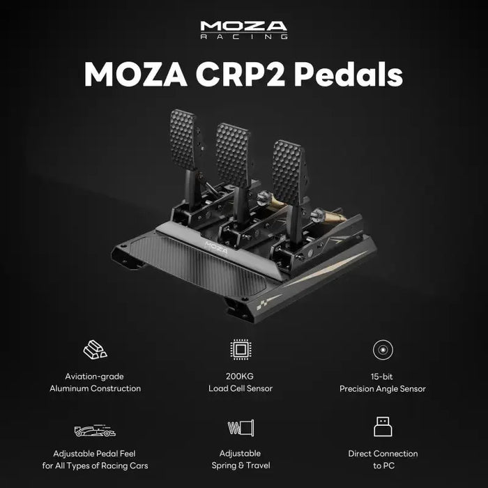 Moza Racing CRP2 Load Cell Pedals - Sim Pedals