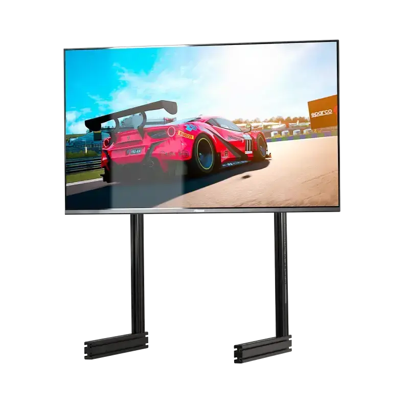 NEXT LEVEL RACING ELITE FREESTANDING SINGLE MONITOR STAND - BLACK + Television