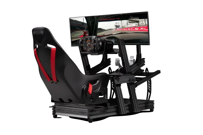 NEXT LEVEL RACING - F-GT ELITE DIRECT MONITOR MOUNT – CARBON GREY - in action