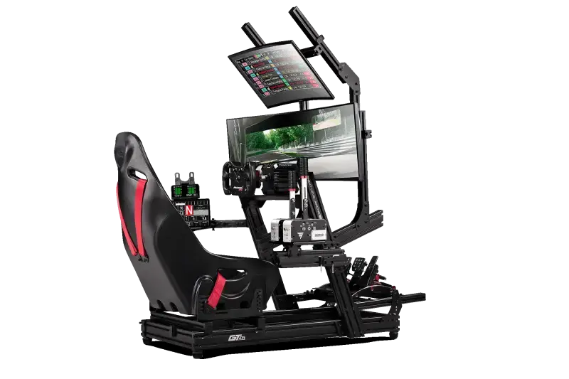 Next Level Racing GT-ELITE WHEEL PLATE EDITION - side view + ES1 seat full cockpit