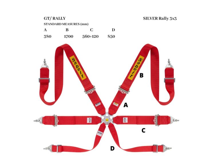 Sabelt Silver Rally 3x3 6-Point Racing Harness – product detail – photo 2