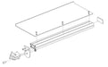 Keyboard tray tekening
