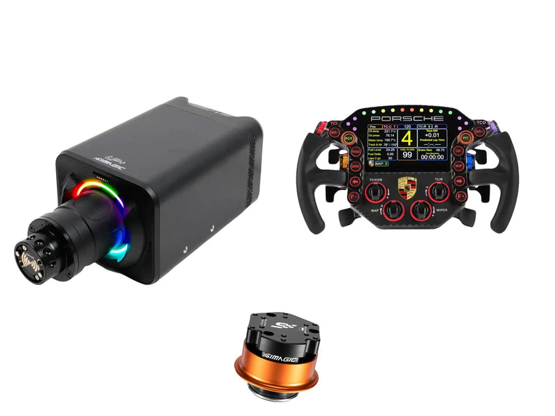 Simagic Alpha EVO Pro 18 Nm + Grid Engineering Steering Wheel + QR-A Bundle — Grid Engineering Porsche 911 RSR Steering Wheel