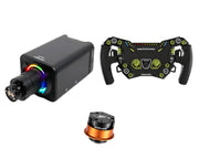 Simagic Alpha EVO Pro 18 Nm + SOELPEC Steering Wheel + QR-A Bundle — SOELPEC Spectra LT – Formula-Style RGB Sim Racing Wheel — NEON