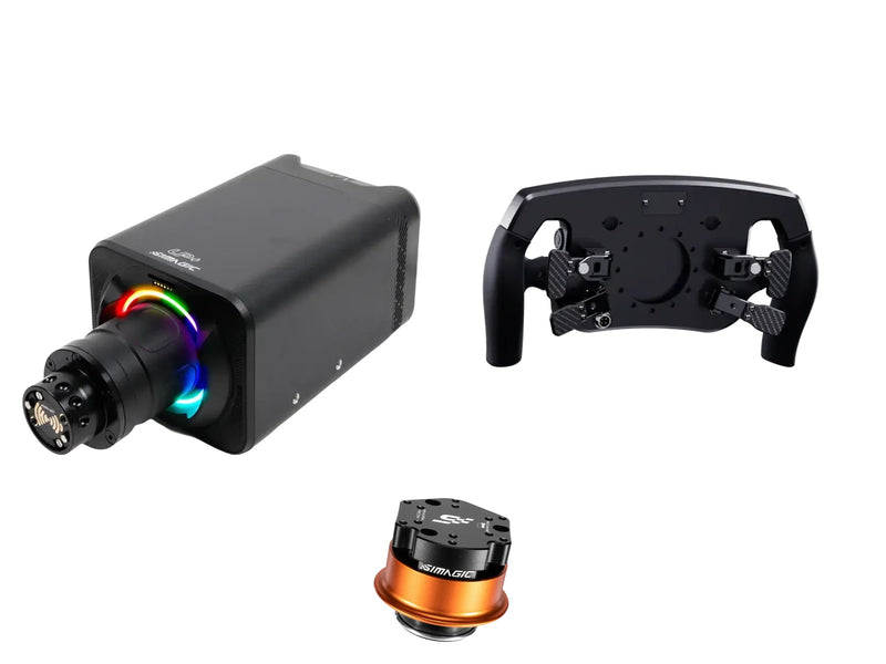 Simagic Alpha EVO Pro 18 Nm + LEOXZ Steering Wheel + QR-A Bundle — Leoxz XF1 Ultimate Steering Wheel — Shifter / Clutch