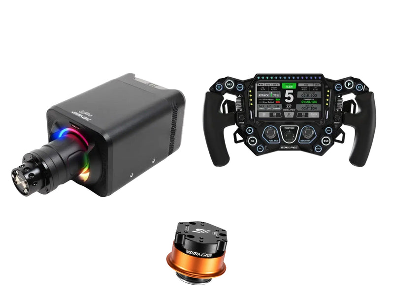 Simagic Alpha EVO Sport 9 Nm + SOELPEC Steering Wheel + QR-A Bundle — SOELPEC - Spectra XR — BASALT