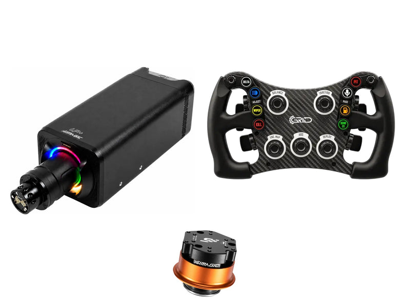Simagic Alpha EVO Ultra 28 Nm + Grid Engineering Steering Wheel + QR-A Bundle — GRID Engineering - MPX V2 Sim Racing Steering Wheel