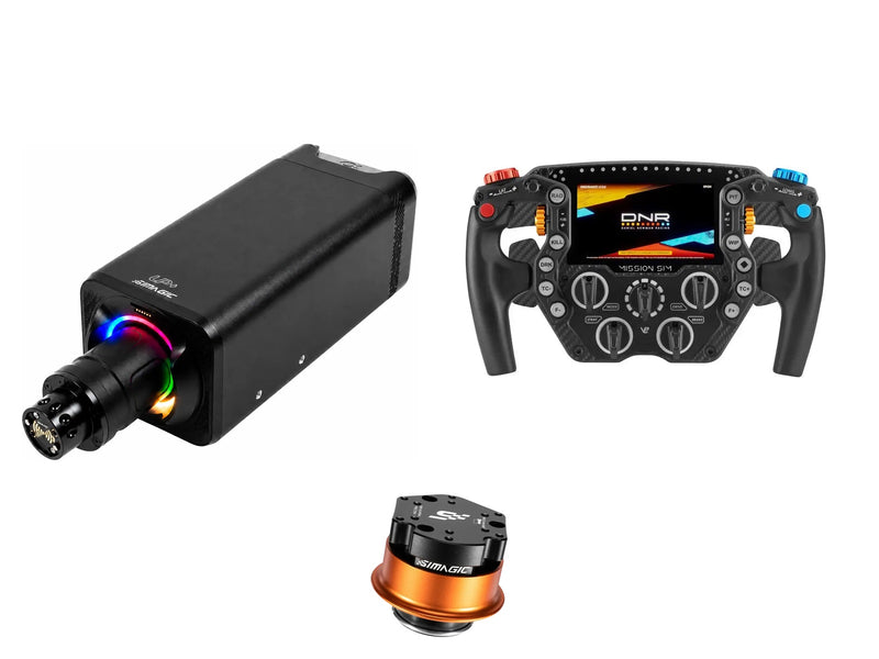 Simagic Alpha EVO Ultra 28 Nm + VPG Steering Wheel + QR-A Bundle — VPG Sim Mission Sim 290 mm Steering Wheel