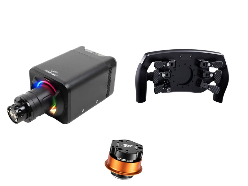 Simagic Alpha EVO Sport 9 Nm + LEOXZ Steering Wheel + QR-A Bundle — Leoxz XF1 Ultimate Steering Wheel — Shifter / Clutch and Option