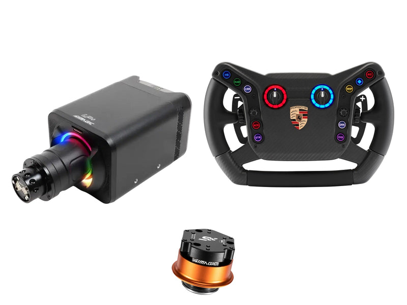 Simagic Alpha EVO Sport 9 Nm + VPG Steering Wheel + QR-A Bundle — VPG Sim Porsche Cup 992.2 Sim Wheel