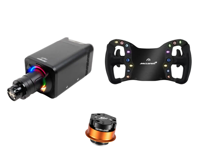 Simagic Alpha EVO 12 Nm + Ascher Racing Steering Wheel + QR-A Bundle — Ascher McLaren Artura Sport USB