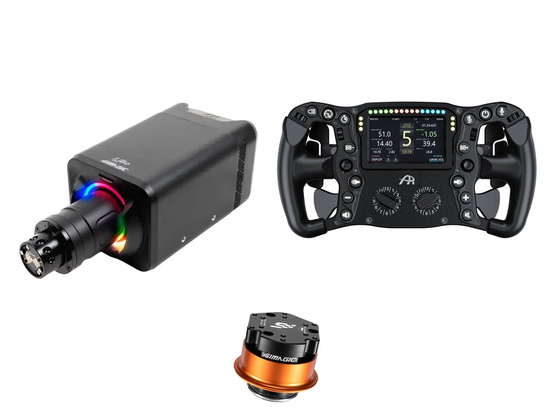 Simagic Alpha EVO 12 Nm + Ascher Racing Steering Wheel + QR-A Bundle — Ascher Racing McLaren Artura Ultimate Black Edition