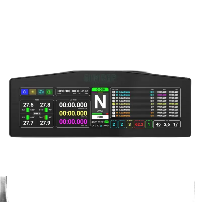 SimRep DDUXX1 Sim Dashboard - Data Display (DDU)