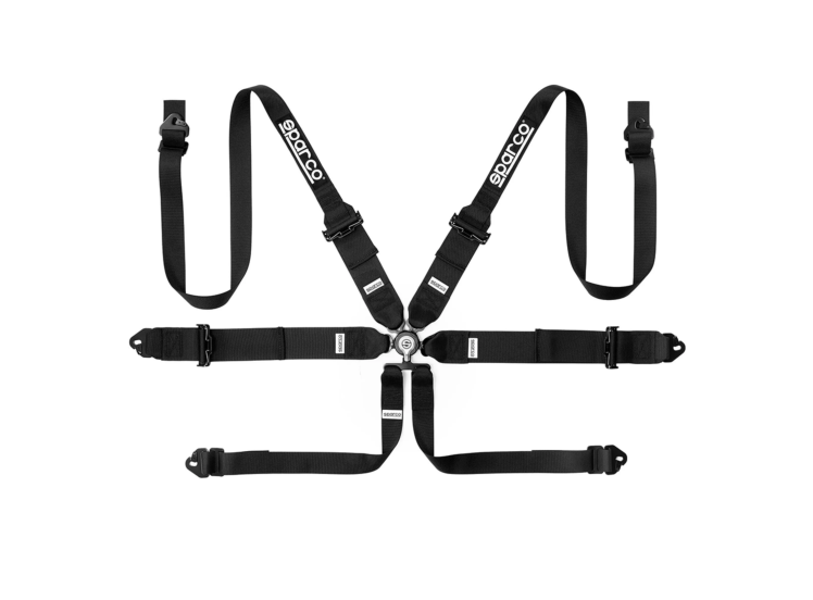 Sparco Competition H-3+2 6-Point FHR Racing Harness – Black – photo 3