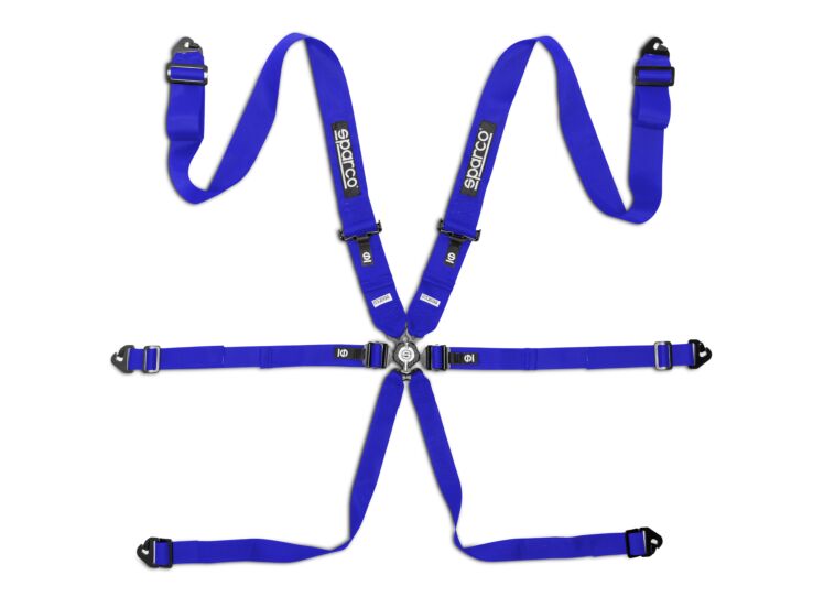Sparco Competition H-3 Steel 6-Point Racing Harness 2026 – Blue – photo 3