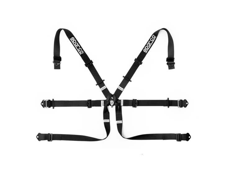 Sparco Formula H-7 6-Point Racing Harness – Black – photo 3