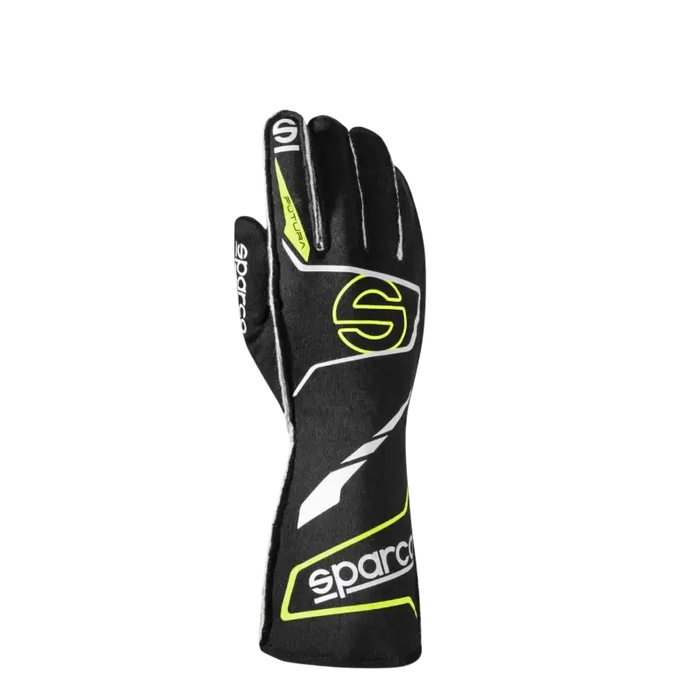SPARCO FUTURA GLOVES - Black / Fluo Yellow / 8 - Racing Gloves