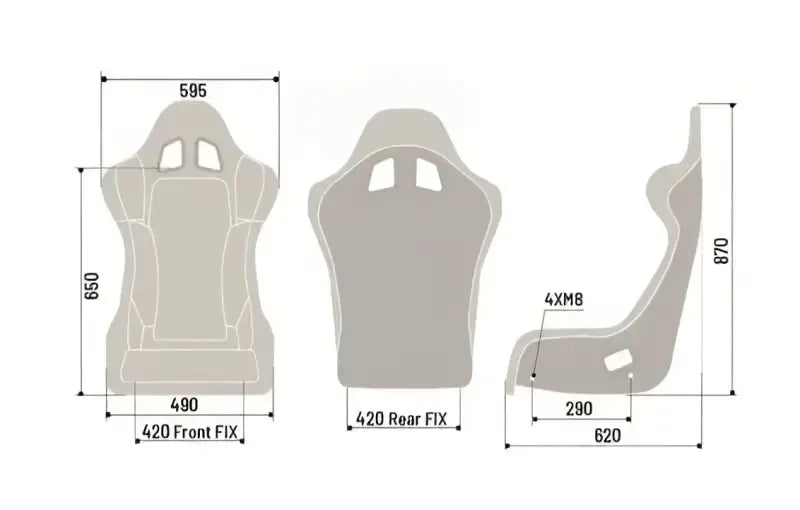 Sparco Grid QRT - SKY dimensions