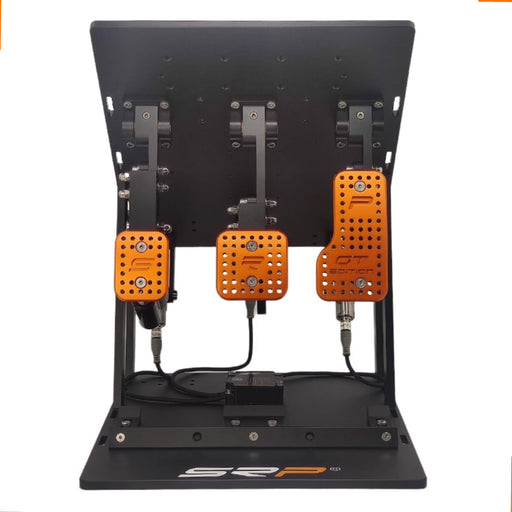 SRP GTI-R 3P Black Edition pneumatic sim racing pedals – product view 1